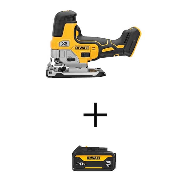 20-Volt MAX Lithium-Ion Cordless Brushless Jigsaw (Tool-Only) with 20-Volt MAX 3.0Ah Battery and Charger 20-Volt MAX Lithium-Ion Cordless Brushless Jigsaw (Tool-Only) with 20-Volt MAX 3.0Ah Battery and Charger