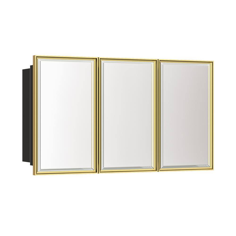 KeonJinn 48 in. W x 30 in. H Rectangular Brass Aluminum Alloy Black ...