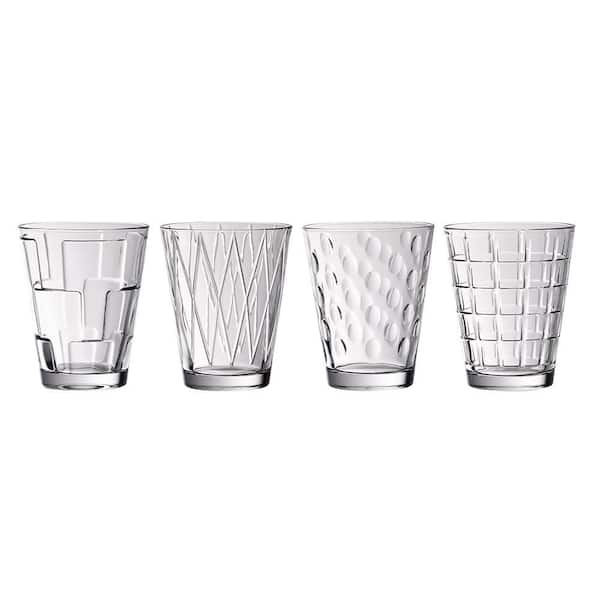 Dressed Up 4-Piece Glass Tumbler Set Assorted Designs