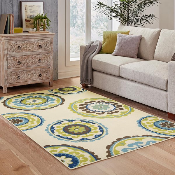 Cabana Beige  Doormat 3 ft. x 5 ft. Outdoor Patio Area Rug