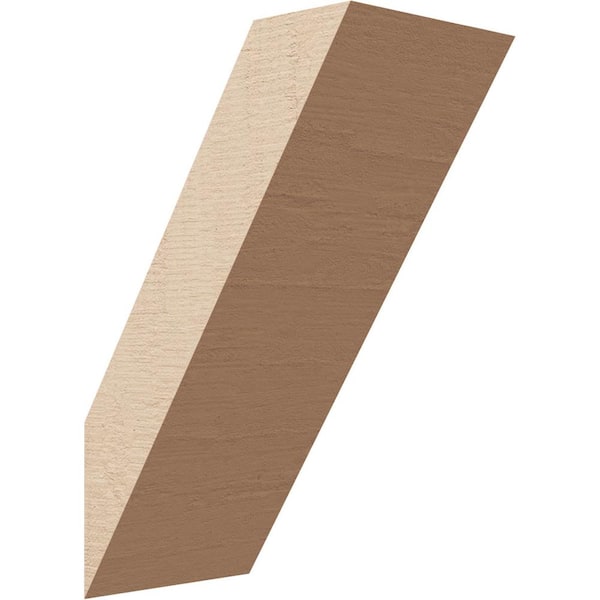Ekena Millwork 5 in. x 12 in. x 8 in. Traditional Rough Cedar Woodgrain Timberthane Polyurethane Knee Brace, Primed
