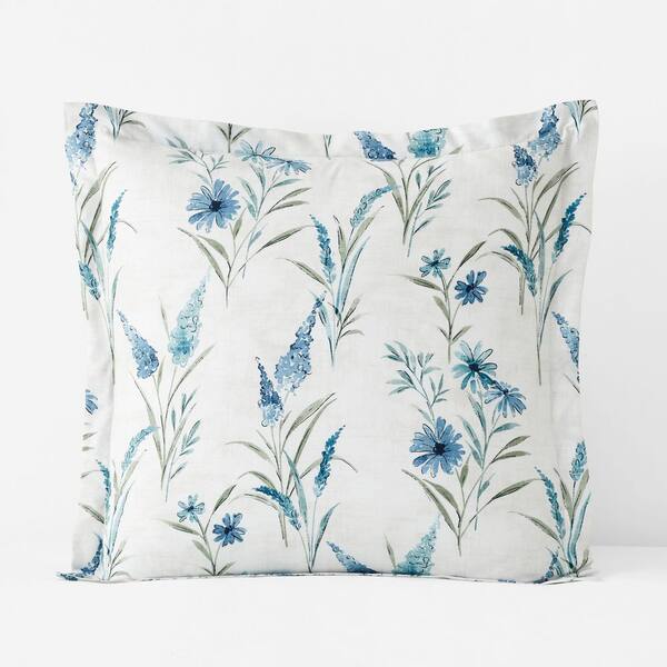 The Company Store Company Cotton Nature's Vine White Multi Sateen Euro Sham