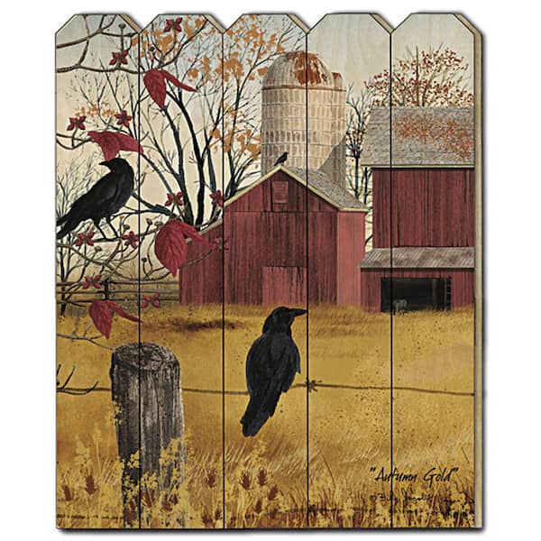 HomeRoots Charlie Autumn Gold Unframed Graphic Print Home Art Print 20 in. x 16 in.
