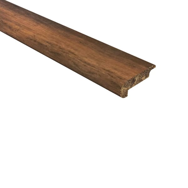 Hardwood Trim Strand Bamboo Florence 0.438 in. Thick x 2.17 in. Wide x 72 in. Length Bamboo Overlap Stair Nose Molding