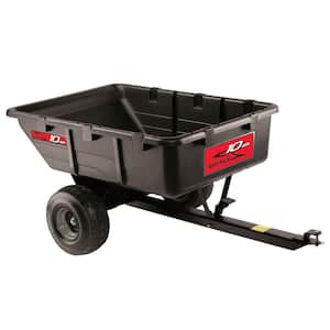 650 lb. 10 cu. ft. Tow-Behind Lawn Mower Trailer Dump Cart with Compression-Molded Bed for Lawn Tractors and ZTR Mowers