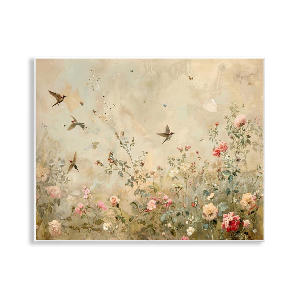 Swallows in Flower Meadow by Arlington Prints Unframed Nature Graphic Art Print 11 in. x 14 in. price history on PriceWatchPro