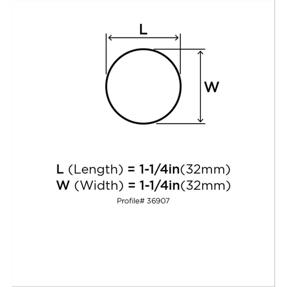 Satin Nickel Round Cabinet Knob with Mounting Hardware