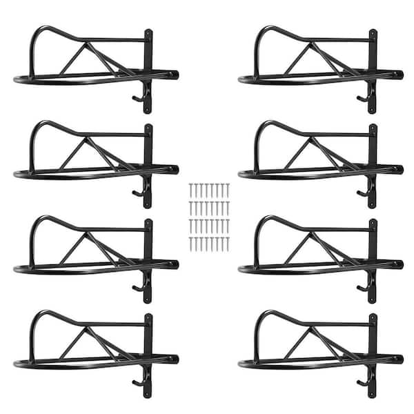 8-Pack 22.8 in. W x 8.8 in. D x 10.6 in. H Wall-Mounted Saddle Rack, Horse Saddle Rack Stand