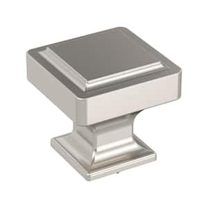 Eleva 1-3/16 in. Traditional Satin Nickel Square Cabinet Knob