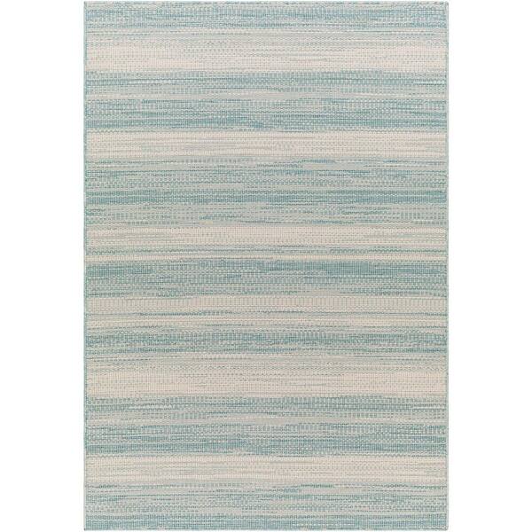 Artistic Weavers Hampton Denim/Beige Tribal 4 ft. x 6 ft. Indoor/Outdoor Area Rug