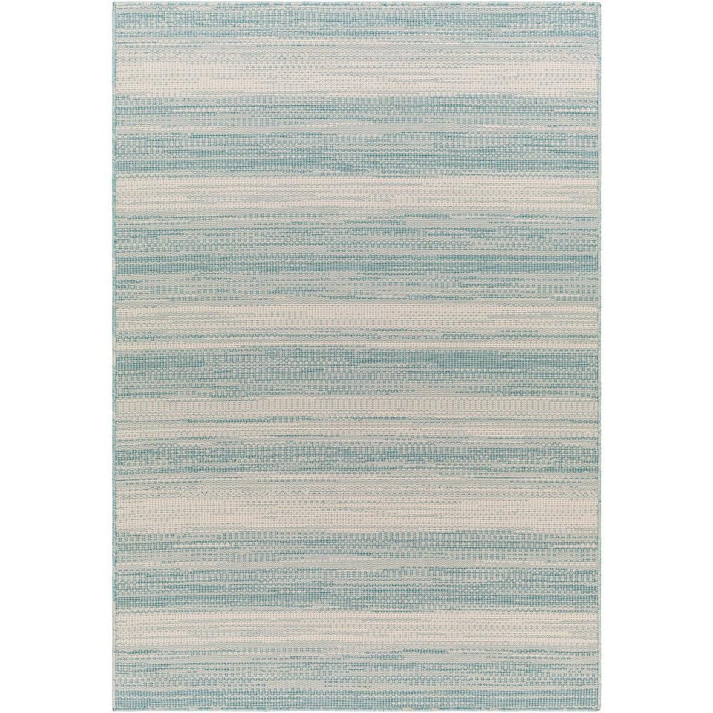 Hampton Denim/Beige Tribal 5 ft. x 7 ft. Indoor/Outdoor Area Rug price history on PriceWatchPro