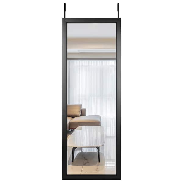 Dovelina 51.2 in. x 17.7 in. Modern Rectangle Framed Door Mirror