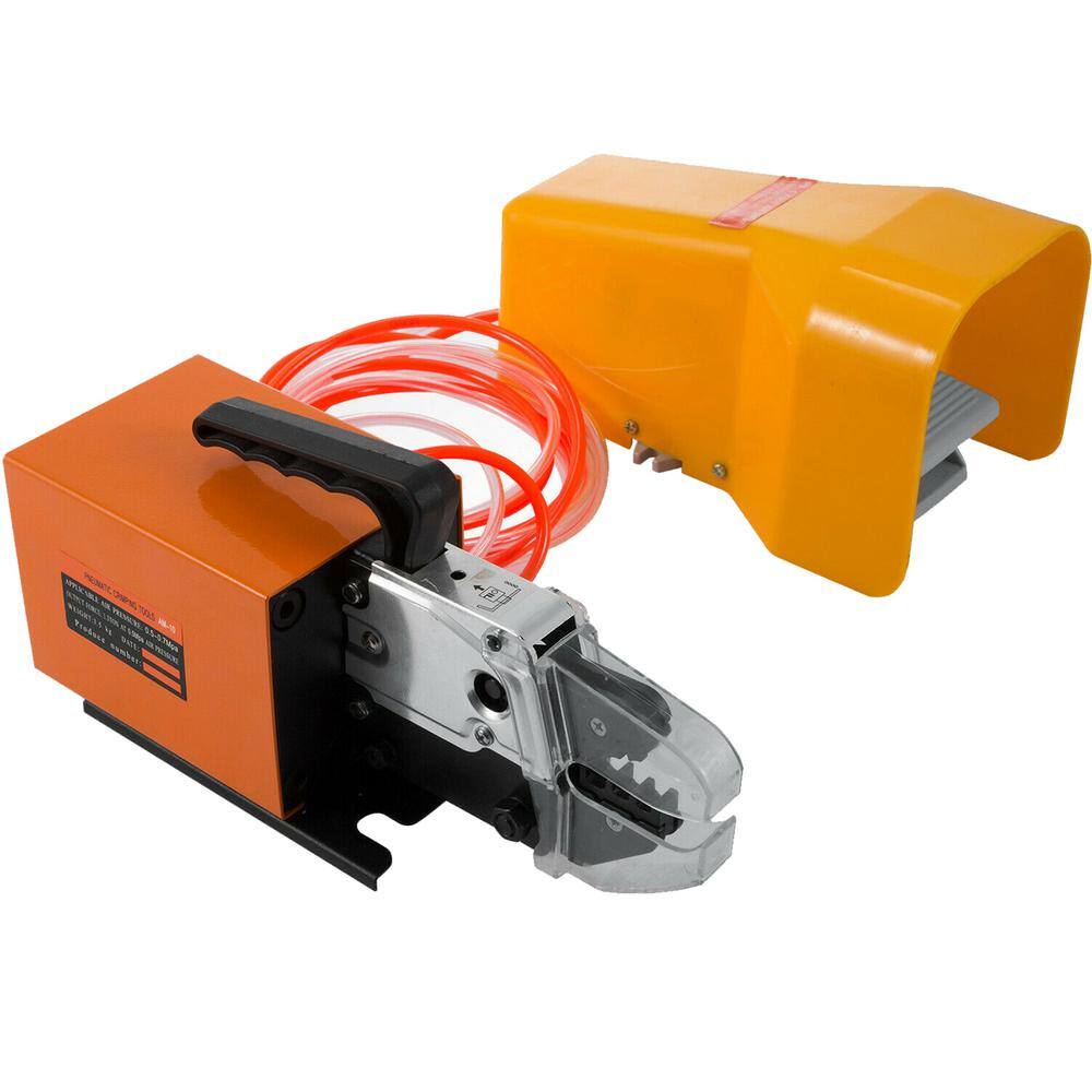AM-10 Pneumatic Crimping Tool With 4 Die Sets - Air Powered Wire Terminal Crimper For 0.5-35mm??