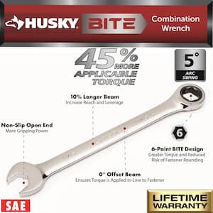 BITE SAE 72-Tooth Ratcheting Wrench Set (8-Piece)