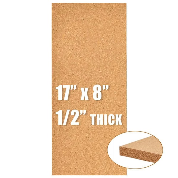 Unbranded 17x8 Inch Self-Adhesive Cork Board Tile 12mm Thick Bulletin Board for Wall Decoration Sound Absorbing 1 Piece