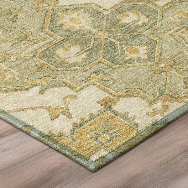 Chantille Machine Washable Indoor/Outdoor Abstract ACN3027 Gold 5 ft. x 7 ft. 6 in. Area Rug