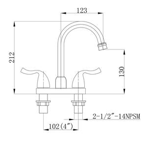 Double Handle Vessel Sink Faucet with Drain Kit Included and and Supply Lines in Brushed Nickel