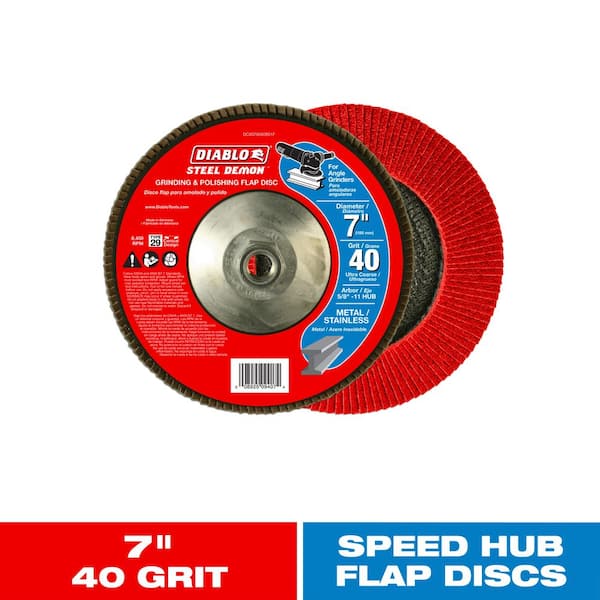 7 in. 40-Grit Steel Demon Grinding and Polishing Flap Disc with 5/8 in.-11 Hub and Type 29 Conical Design