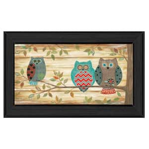 Three Wise Owls by Unknown 1 Piece Framed Graphic Print Animal Art Print 12 in. x 21 in. .