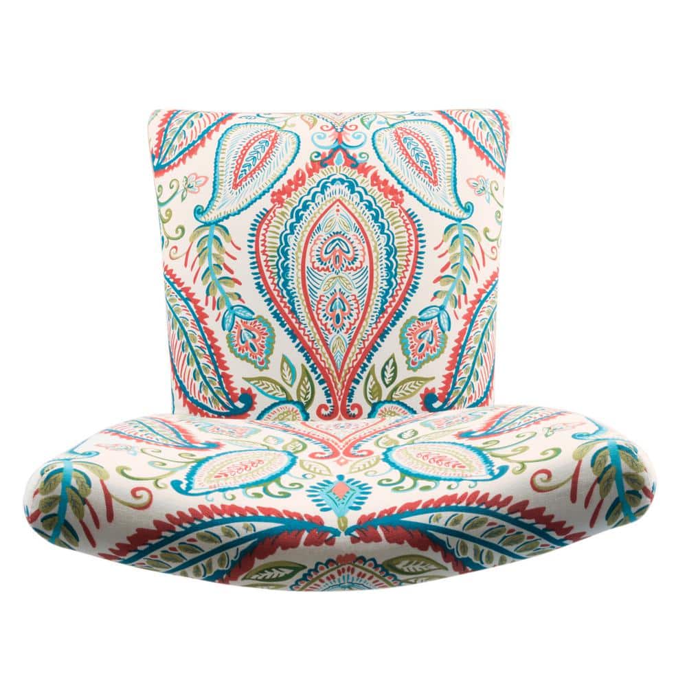 Classic Multicolor Linen and Wood Parsons Side Chair Set