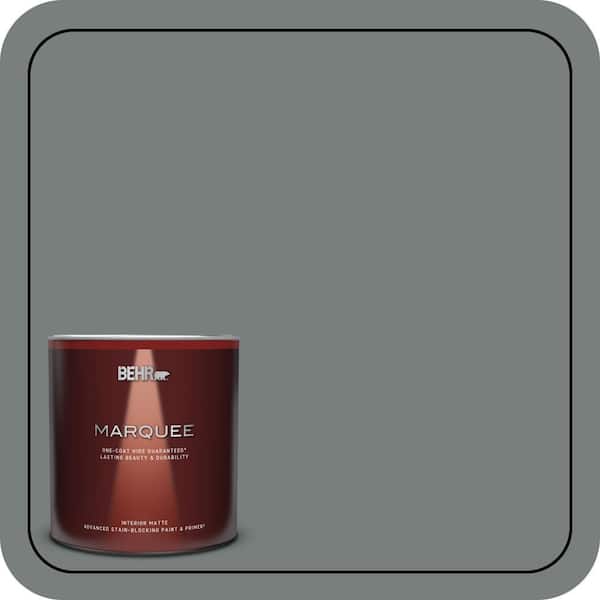 BEHR MARQUEE 1 qt. #PPU25-18 Shutter Gray Matte Interior Paint & Primer