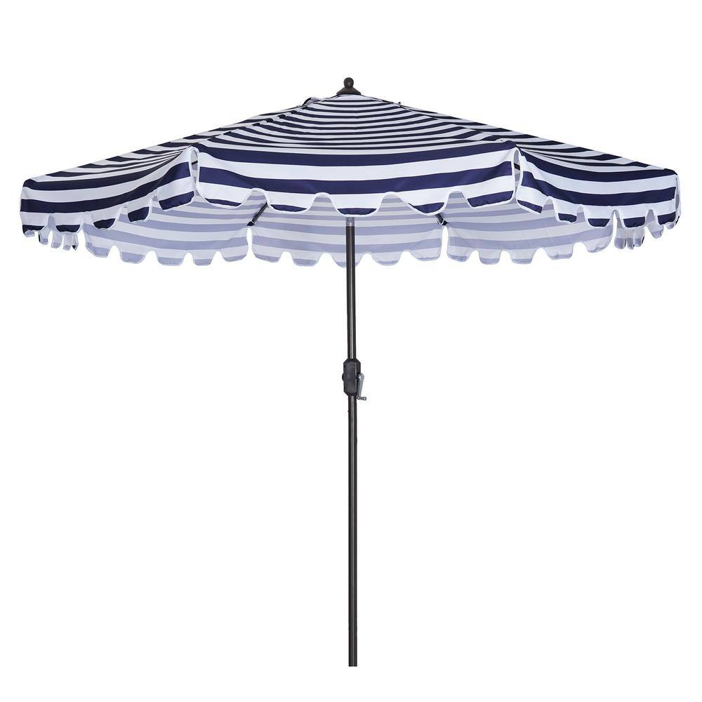 9 ft. Market Outdoor Patio Umbrella, 8 Sturdy Ribs with Push Button Tilt an