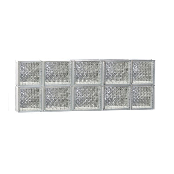 Clearly Secure 34.75 in. x 11.5 in. x 3.125 in. Frameless Diamond Pattern Non-Vented Glass Block Window