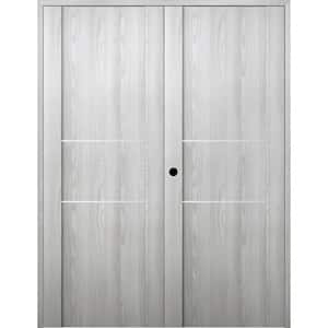 Vona 01 2H 72 in. x 80 in. Right Hand Active Ribeira Ash Wood Composite Double Prehung Interior Door