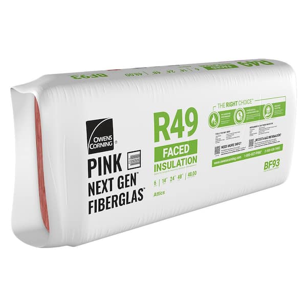 Owens Corning R 49 Kraft Faced Fiberglass Insulation Batt 24 in. x