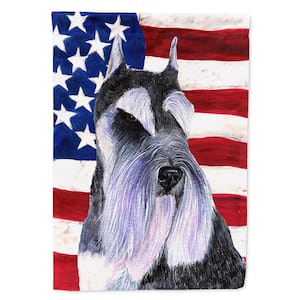 0.91 ft. x 1.29 ft. Polyester USA American 2-Sided 2-Ply Flag with Schnauzer Garden Flag