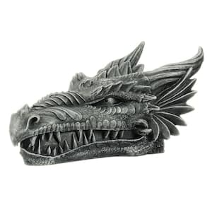 10.5 in. H Greystone Stryker the Smoking Dragon Poly-Resin Sculptural Incense Box