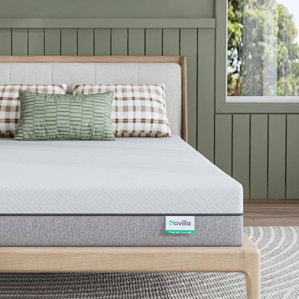 Novilla Queen Medium Cooling Gel Memory Foam 6 in. Mattress, Breathable ...