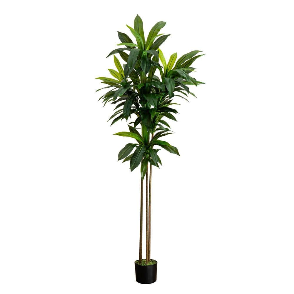 Nearly Natural 7 ft. Artificial Dracaena Tree with Real Touch Leaves ...