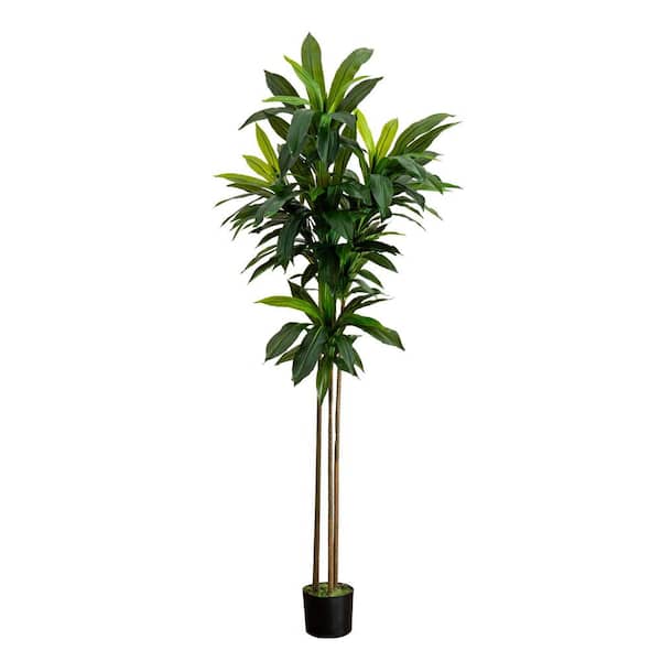 Nearly Natural 7 ft. Artificial Dracaena Tree with Real Touch Leaves
