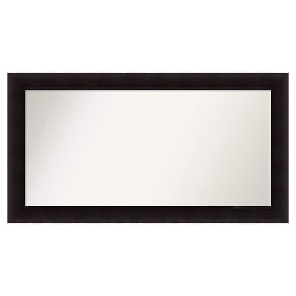 Amanti Art Portico Espresso 49.75 in. x 26.75 in. Custom Non-Beveled Wood Framed Batthroom Vanity Wall Mirror