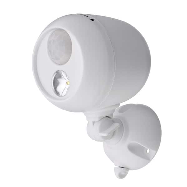 Mr Beams Outdoor 140 Lumen Battery Powered Motion Activated Integrated LED Spotlight, White