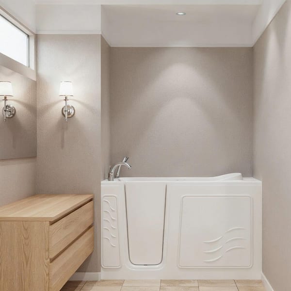 Universal Tubs WTHDX 59 in. L x 30 in. W Left Drain Soaking Non