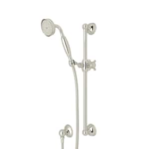 Country 1-Spray Wall Bar Shower Kit with Hand Shower in Polished Nickel