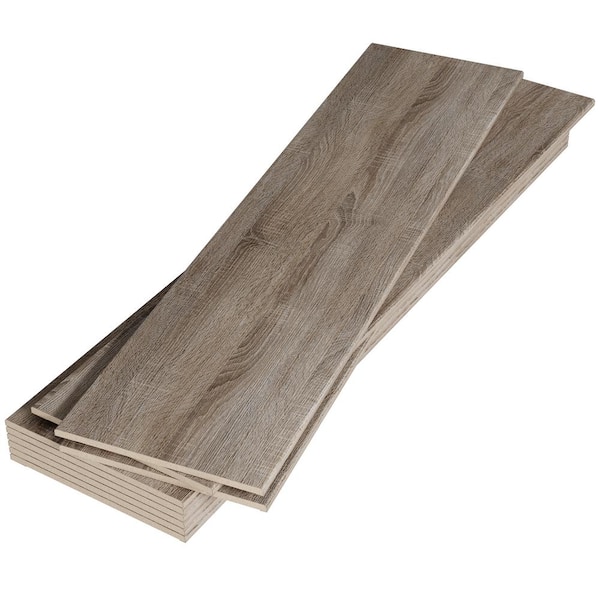Dundee Deco Falkirk Stirling 1/4 in. x 2-1/8 ft. x 3/5 ft., Sound Absorbing Gray Wood MDF Decorative Wall Paneling 18-Pack