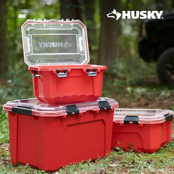 Storage Box Home Depot Husky 25 Gallon Tote Husky 27 Pro Grip