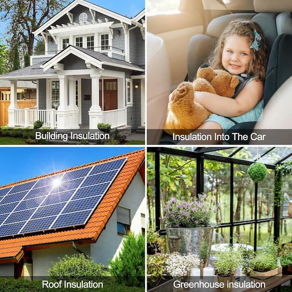 120 in. Silver Double Bubble Reflective Insulation Roll, Aluminum Foil & Polyethylene, Thermal Shield