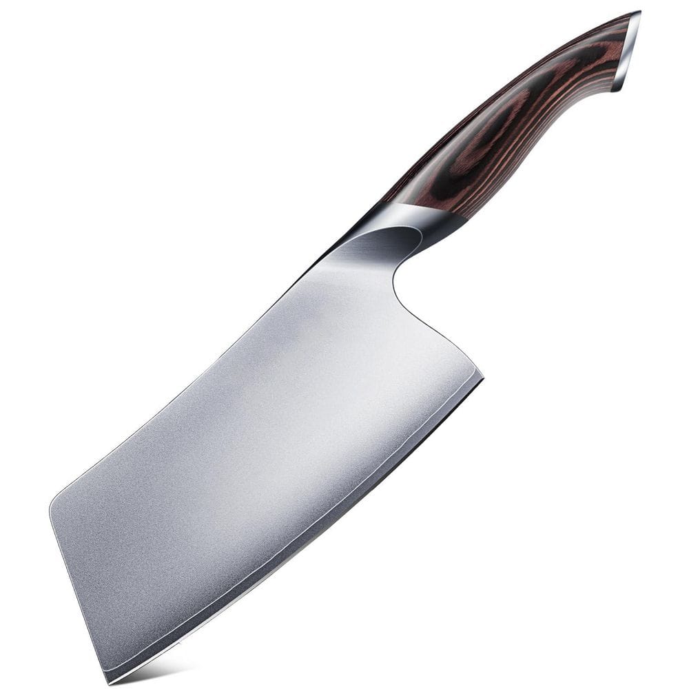 7 in. Ultra Sharp Japanese High Carbon Steel Vegetable Meat Cleaver Knife, Multifunction Chopper Butcher Knife - Thumbnail 2