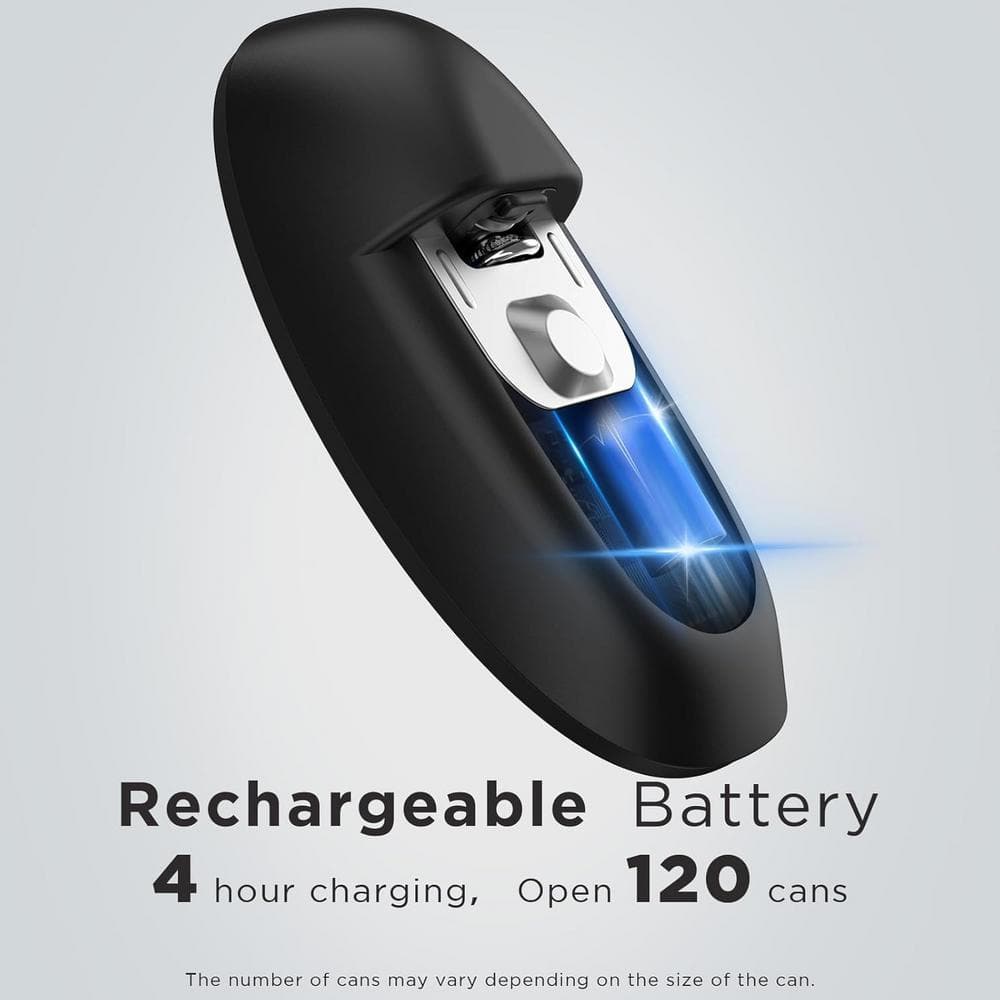 Black Stainless Steel Rechargeable Electric Handheld Can Opener