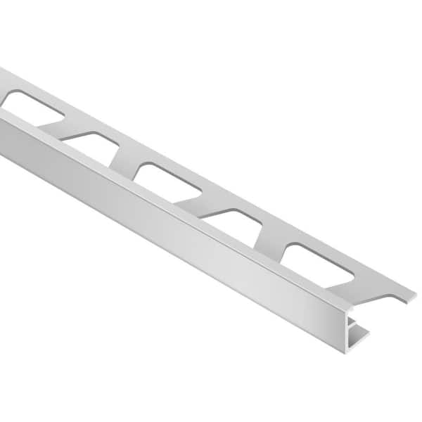 Schluter Schiene Satin Anodized Aluminum 3/8 in. x 8 ft. 2-1/2 in. Metal L-Angle Tile Edging Trim