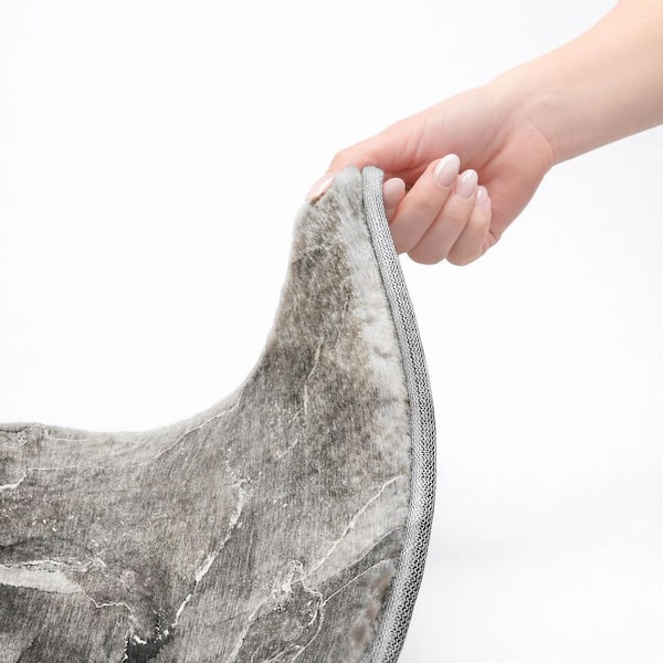 Dream Shag Premium Machine Washable Abstract ADS503 Gray 9 ft. x 12 ft. Area Rug