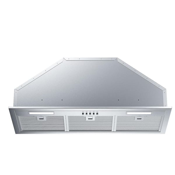 VIKIO 36 in. 600 CFM Convertible Insert Range Hood in Stainless Steel with LED Lights
