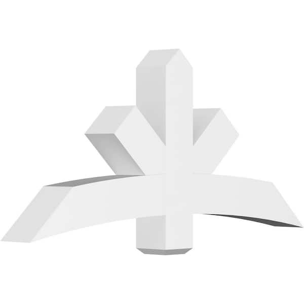 Ekena Millwork Alberta 60 in. W x 27.5 in. H x 6 in. D Signature Polyurethane Bracket