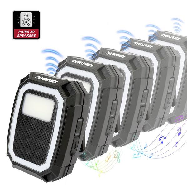 Husky 1000 Lumen Rechargeable Color Changing Speaker Utility Light