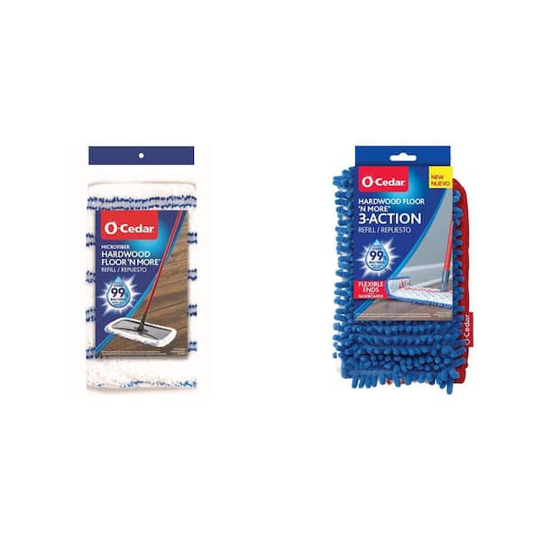 Hardwood Floor 'N More Mop Head Replacement, Machine Washable Microfiber Refill (1-Pack) Combo
