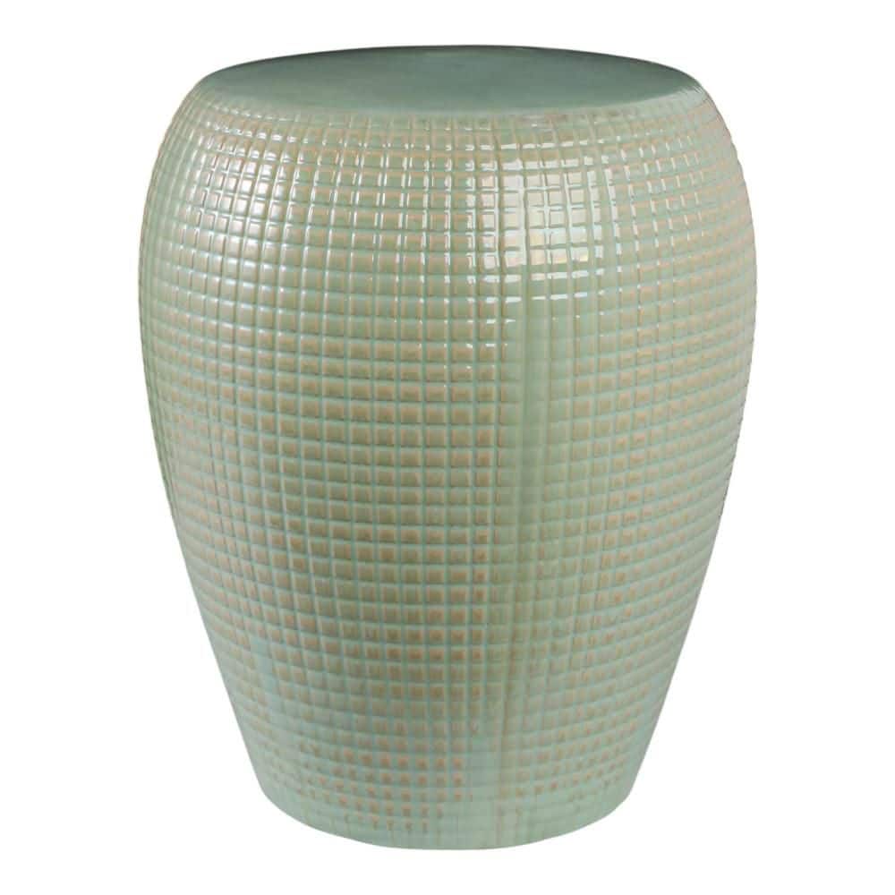 Green Ceramic Round Garden Stool 18.5 in. Standard Mosaic Texture Stool price history on PriceWatchPro